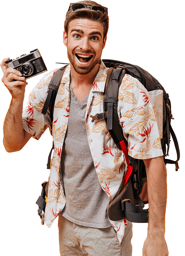Traveler planning a flight with Treservation